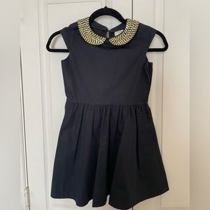 Kate Spade Girls Black Dress with Gold Beads Size 8